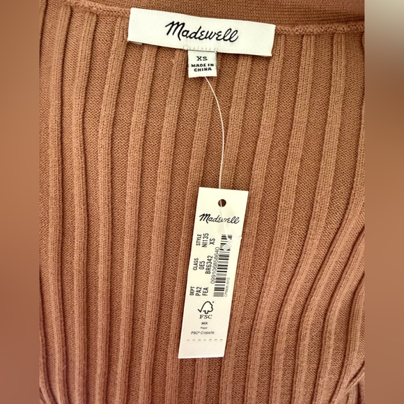 Madewell Langley Slim Cardigan Sweater in Faded Earth Size XS - Picture 7 of 7
